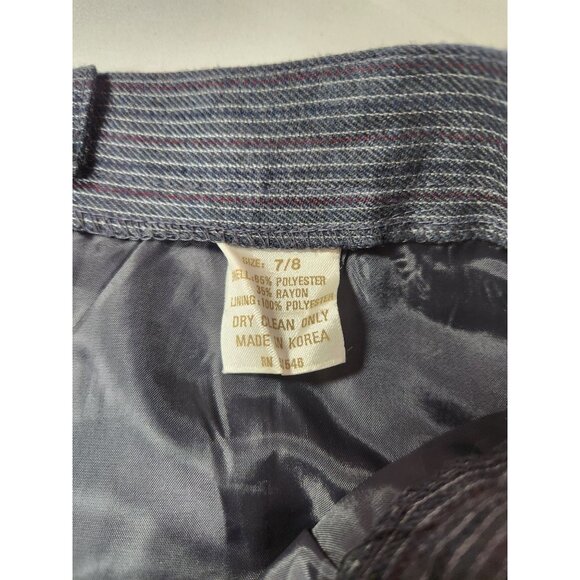 Vintage HaberdasHer Womens Tailored Power Multi Stripe Collared Suit US 7/8 - Picture 5 of 7